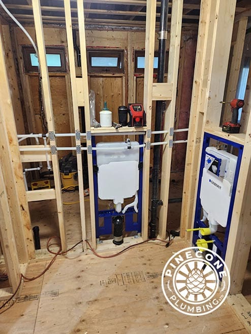 Residential plumbing service in Whistler home