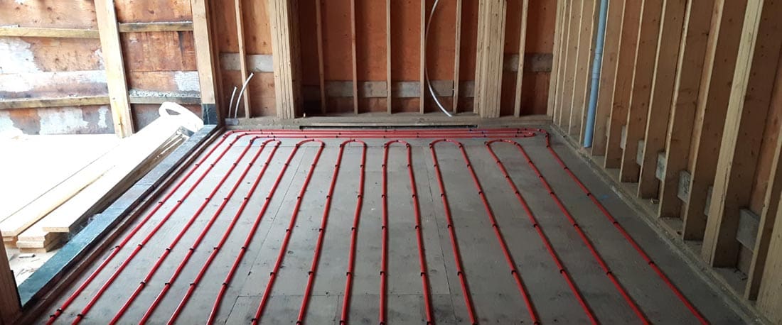 radiant heating boiler system in Whistler home